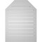 Ekena Millwork Octagonal Top Surface Mount PVC Gable Vent w/ 2"W x 1-1/2"P Brickmould Frame, 24"W x 32"H GVPOT24X3202SF - alternate 3